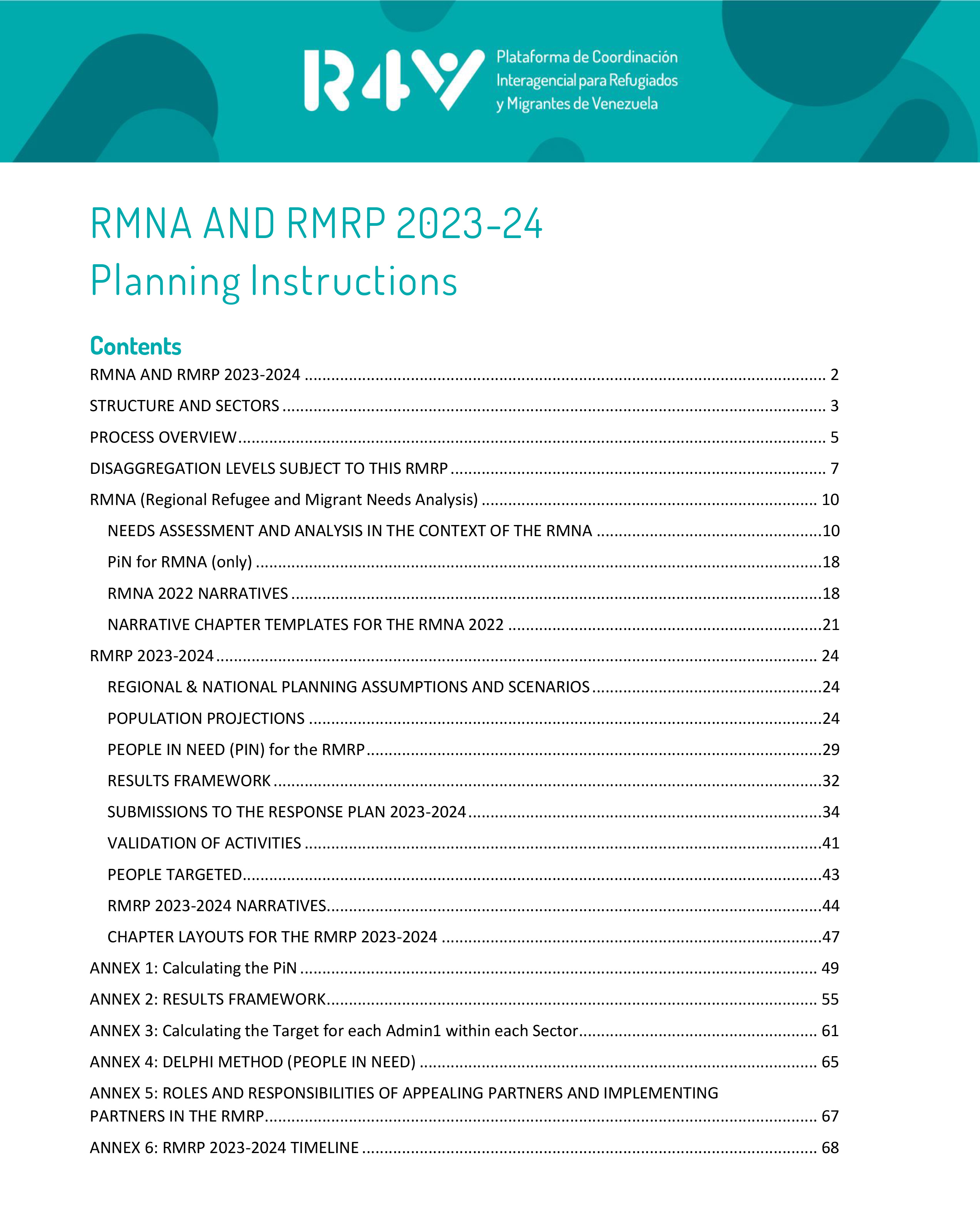 rmna rmrp planning instructions